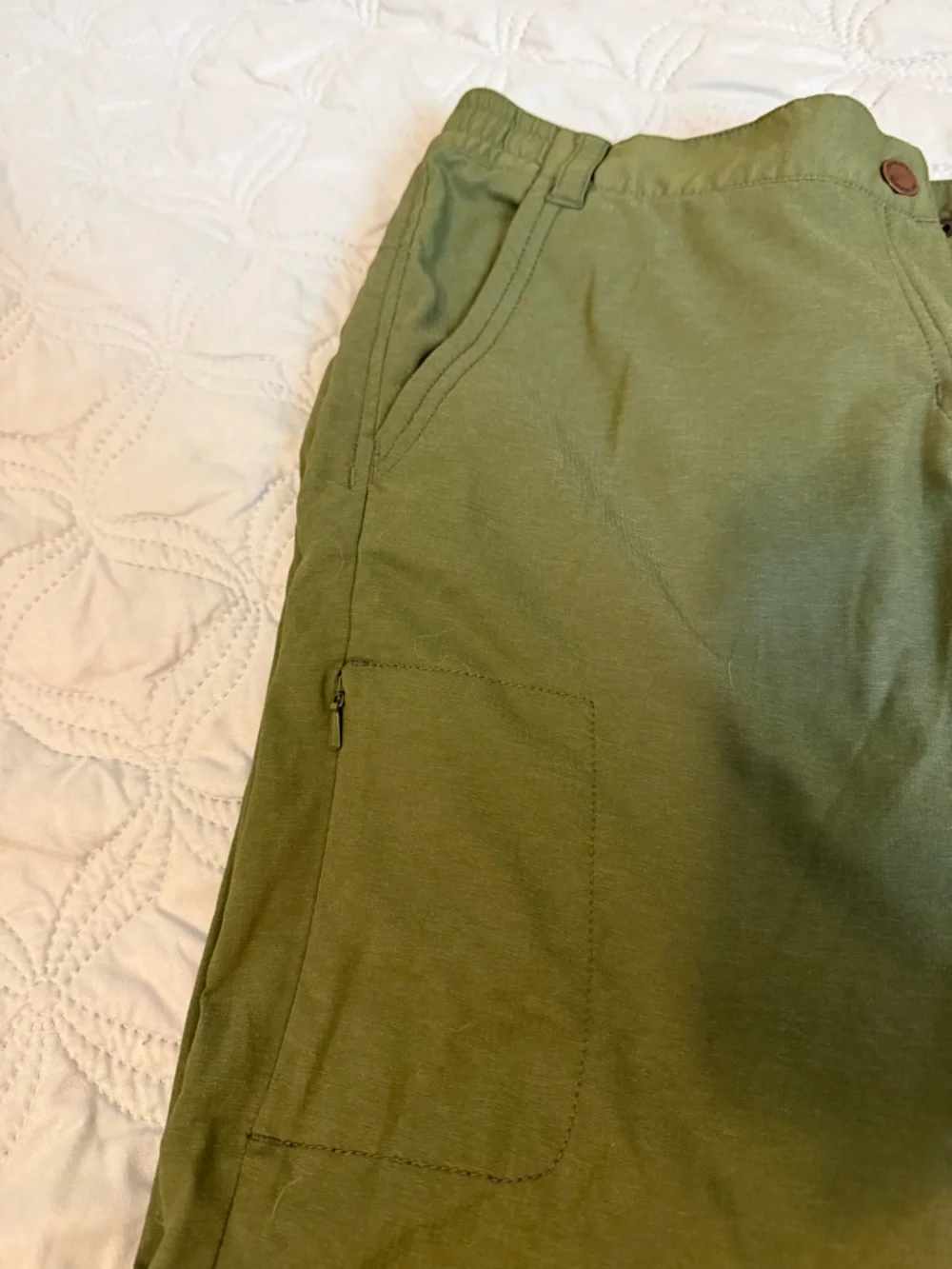 Jack Wolfskin FlexShield Hiking Pants Women Small Olive Green Capri Outdoor - Picture 8 of 8